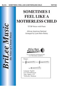 Sometimes I Feel Like a Motherless Child TB choral sheet music cover Thumbnail